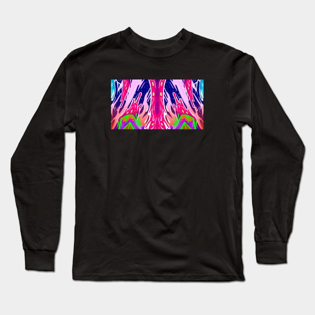 Hype Psychedelic Pattern Melted Long Sleeve T-Shirt by yogisnanda